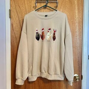 Christmas Sweater with Chickens